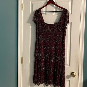 Plum colored beaded dress